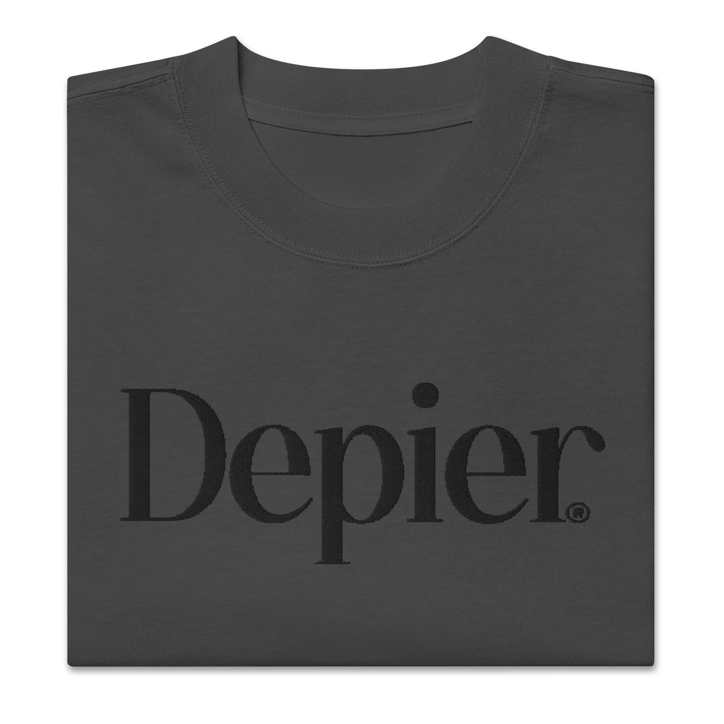 Depier Embroidered Logo Oversized faded t-shirt