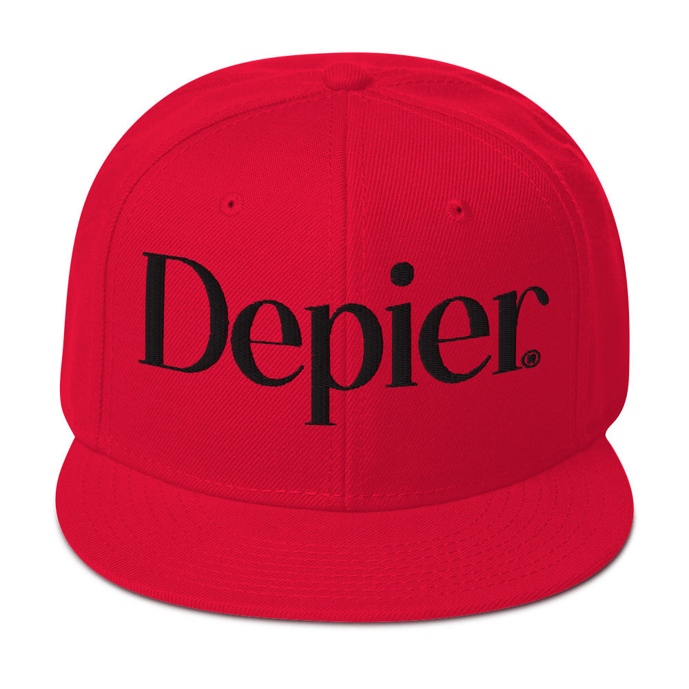 Depier Black Snapback Hat