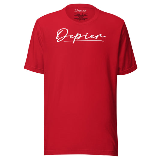 Depier Signature Classic White Logo Unisex t-shirt