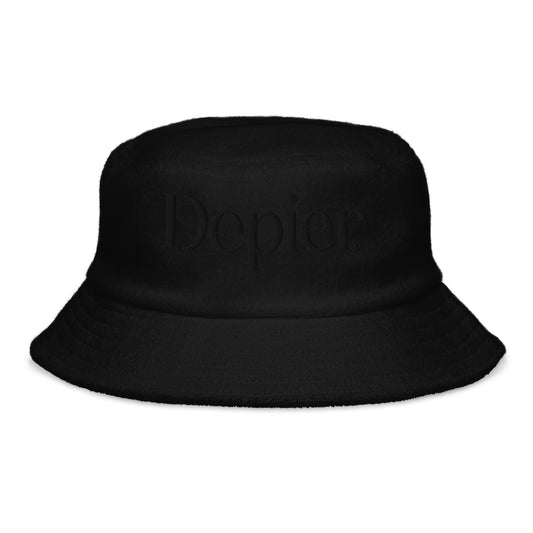 Depier BLKxBLK Embroidered Terry Cloth Bucket Hat