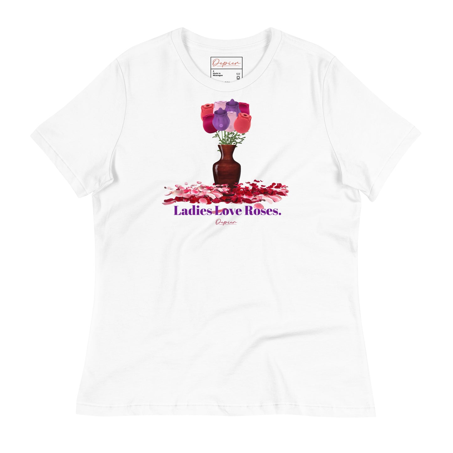 Depier Ladies Love Roses Women's Relaxed T-Shirt