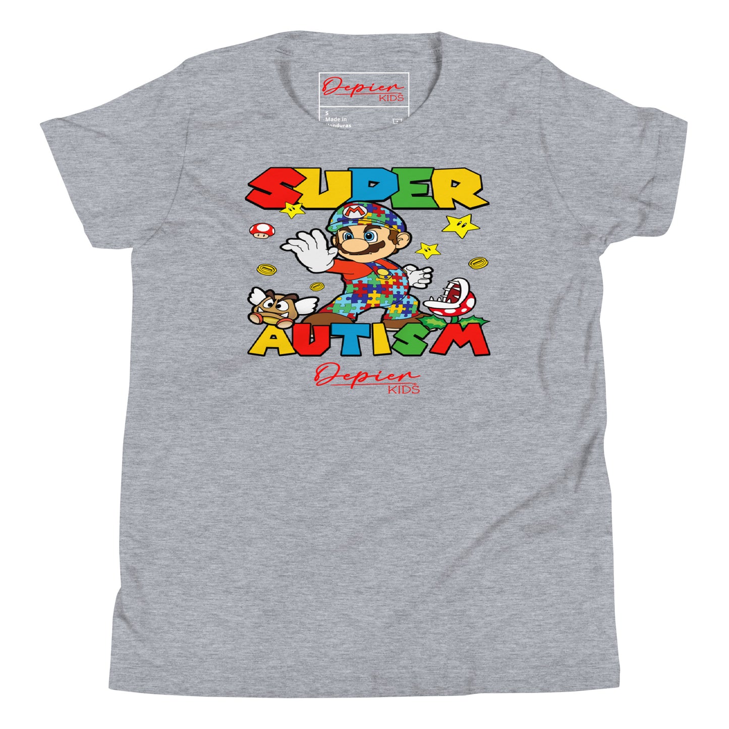 Depier Super Autism Youth Short Sleeve T-Shirt