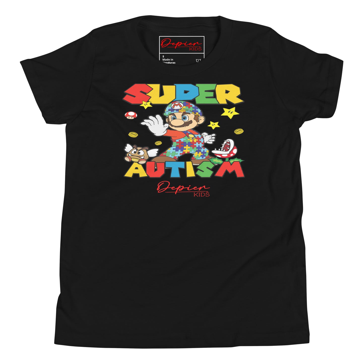 Depier Super Autism Youth Short Sleeve T-Shirt