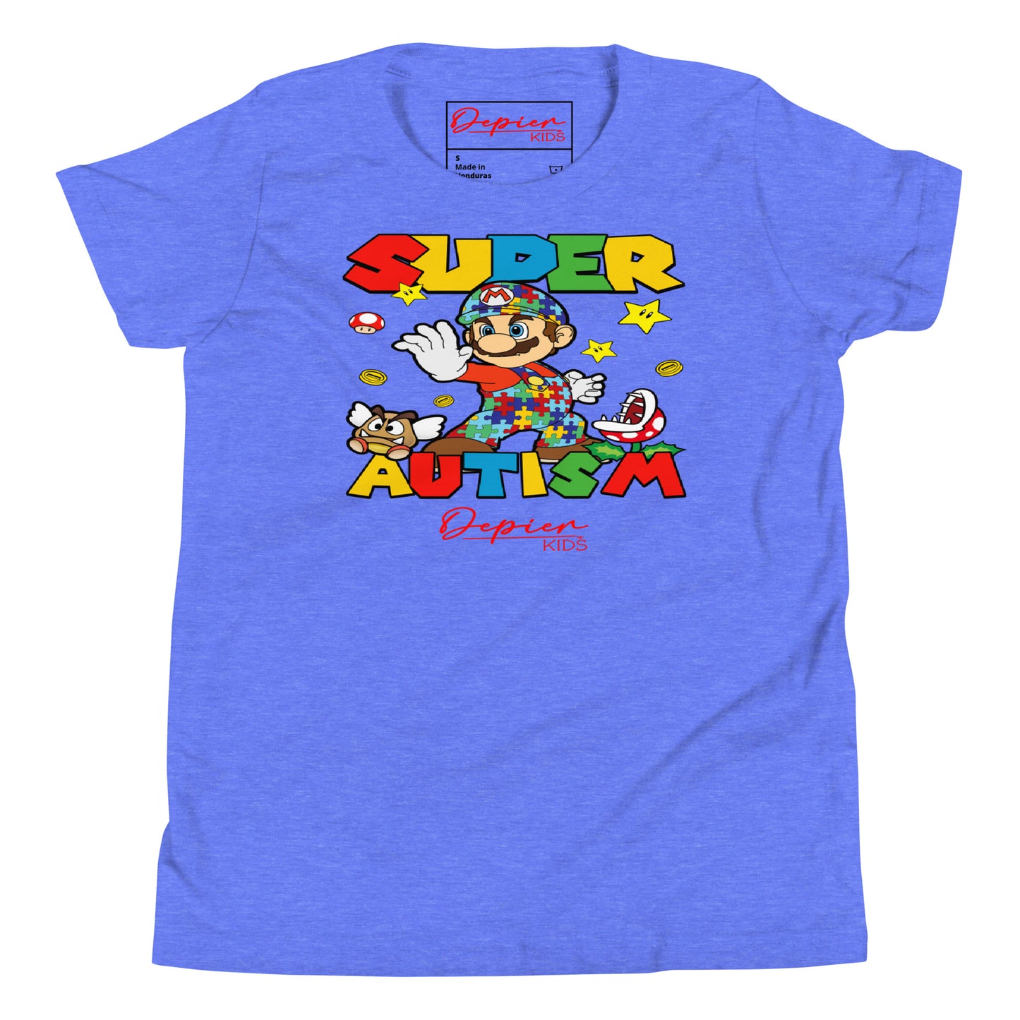 Depier Super Autism Youth Short Sleeve T-Shirt