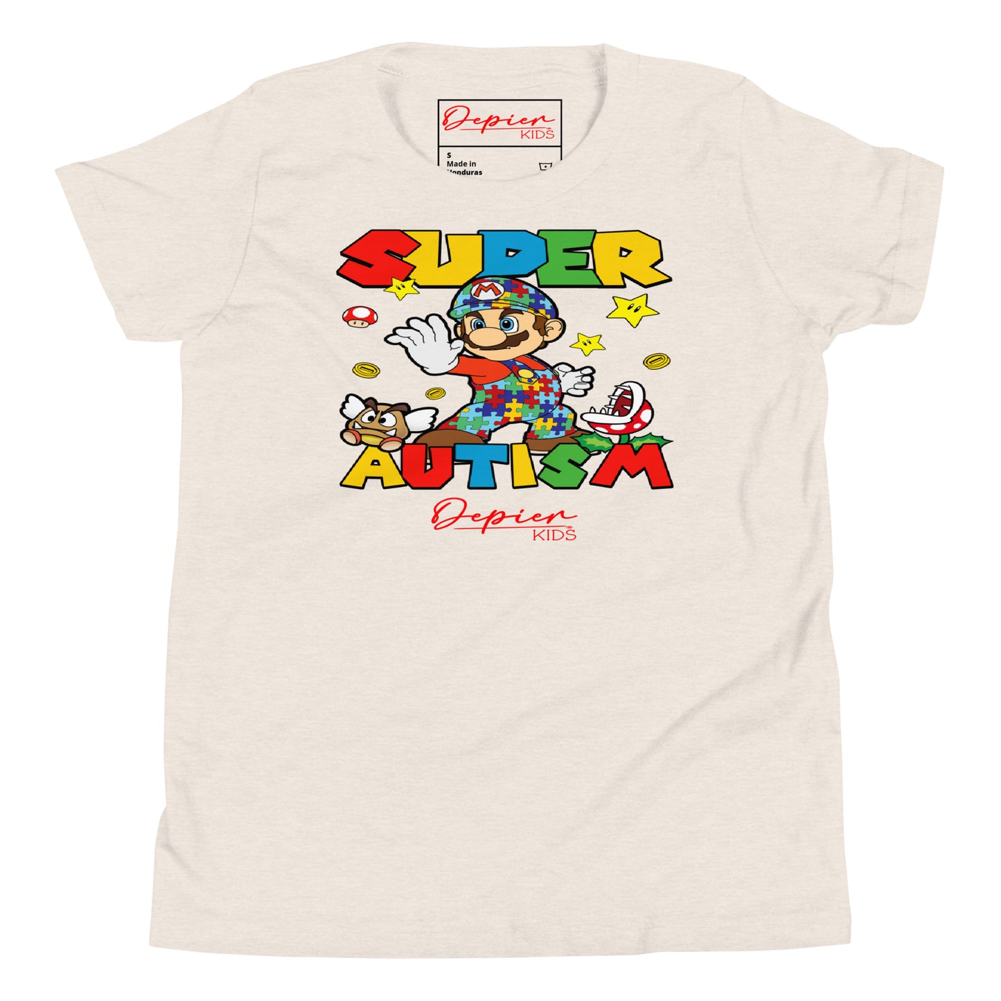 Depier Super Autism Youth Short Sleeve T-Shirt