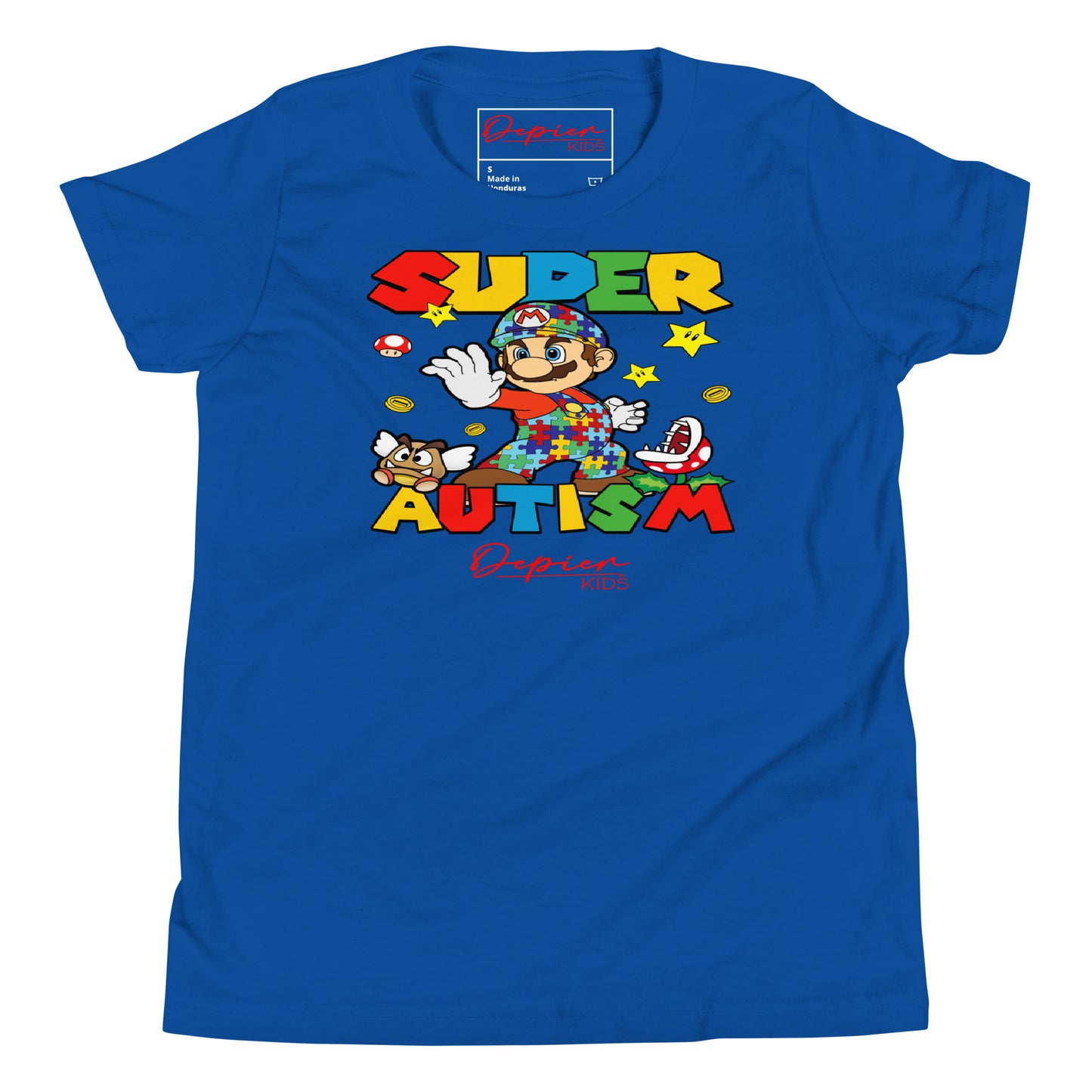 Depier Super Autism Youth Short Sleeve T-Shirt