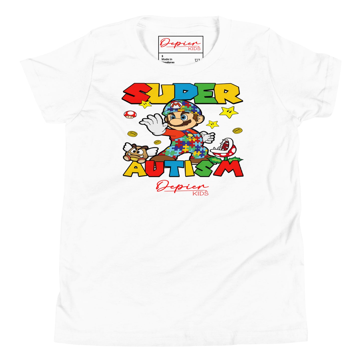 Depier Super Autism Youth Short Sleeve T-Shirt