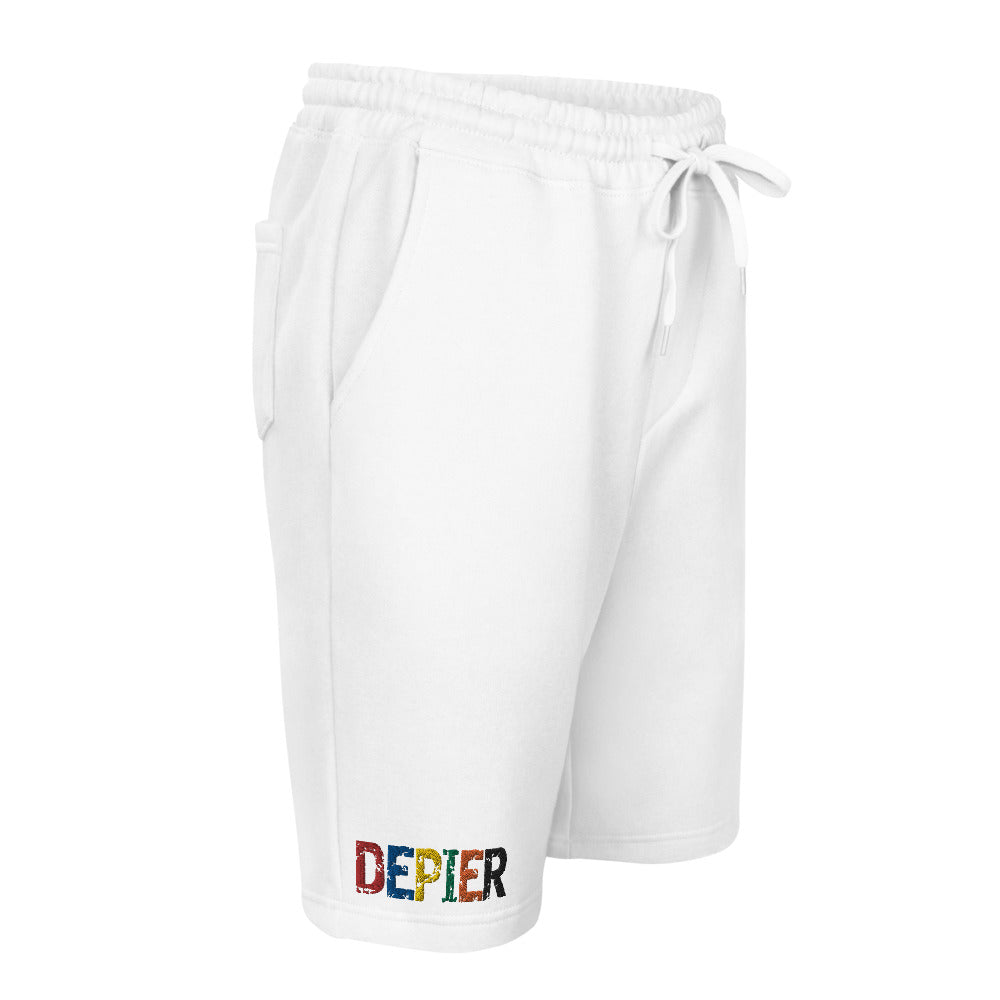 Depier Colors Men's fleece shorts WHT